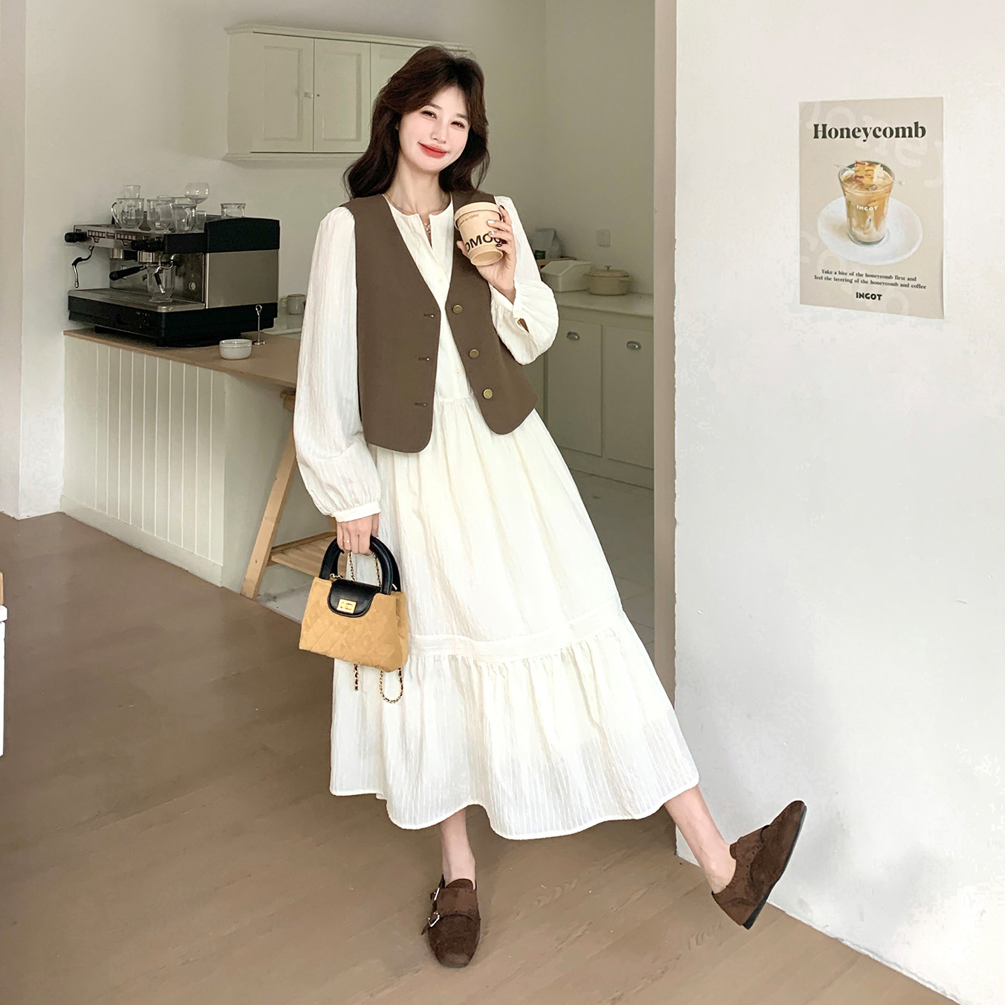 新品出货中马甲+连衣裙两件套2C139-915-P175-K288,女装连衣裙,2C139