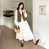 新品出货中马甲+连衣裙两件套2C139-915-P175-K288，女装连衣裙，2C139