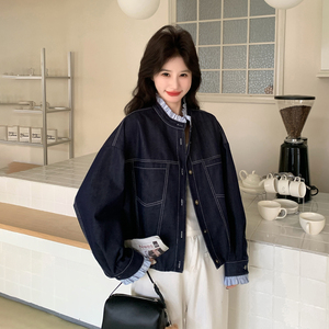 现货 牛仔拼接条纹短外套2C139-919-P155-K248图片