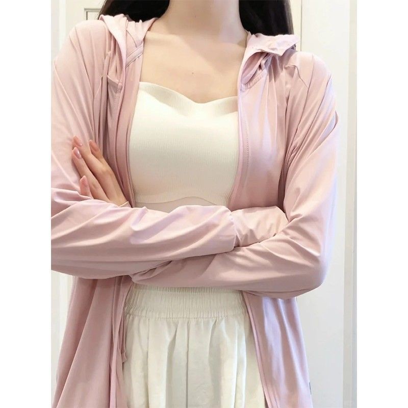 卷春沙甜美冰丝粉色防晒衣女2026新款女款夏季防晒服宽松薄外套in
