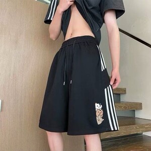 2026年夏季新款拼接短裤韩版男女中性风美式潮流休闲跑步五分中裤