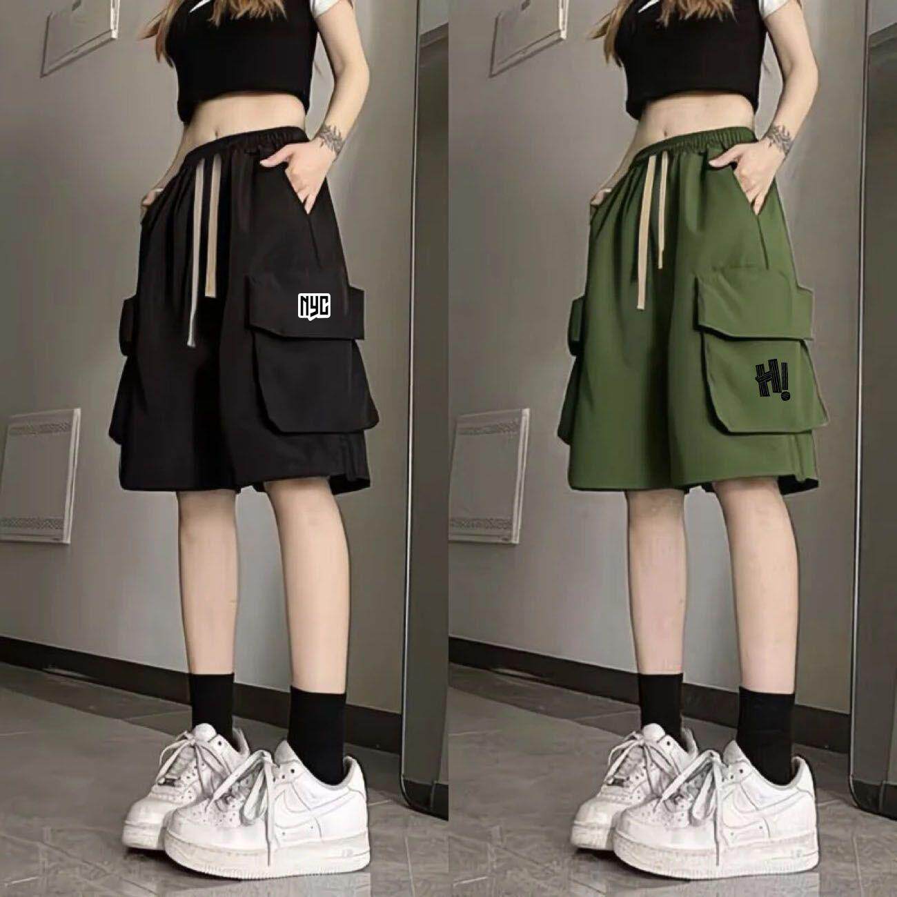 美式潮流工装短裤男女中性风夏天薄款潮流休闲运动外穿五分短裤男