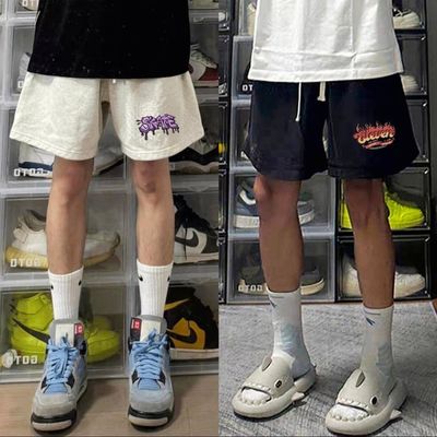 夏季小众男女百搭通款高街买一送一宽松五分短裤美式青少年运动裤