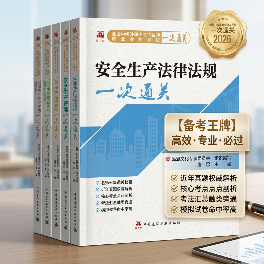 任选2026年全国中级注册安全工程师一次通关职业资格考试用书历年真题解析模式题库复习题集教材配套应急社建工社正版管理法规实务