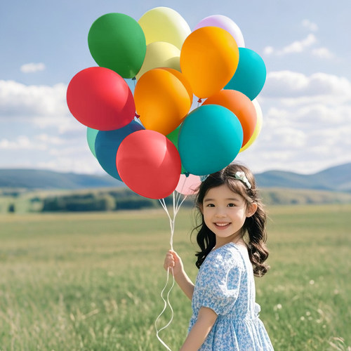 多巴胺风格儿童拍照气球
