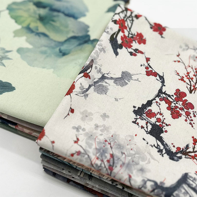 新中式水墨风桌布布艺加密棉麻布料国风餐桌布高级感茶几台布面料,居家布艺,桌布,淘宝优惠券,粉丝福利购,淘宝优惠卷
