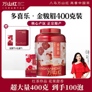 八马旗下 万山红多喜乐武夷原产特级金骏眉 自饮煮蛋茶叶罐装400g