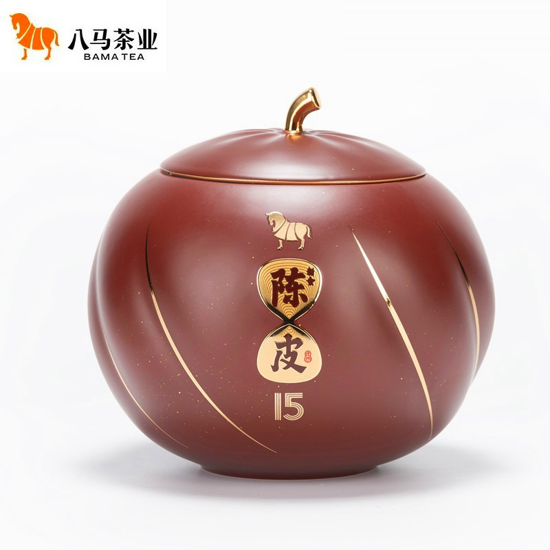 八马茶叶 多多益善系列十五年陈皮茶 新会原产果实代用茶罐装100g图片