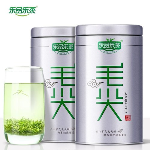 乐品乐茶 银罐系列毛尖绿茶春茶新茶 明前嫩芽茶叶250g(125g*2罐)