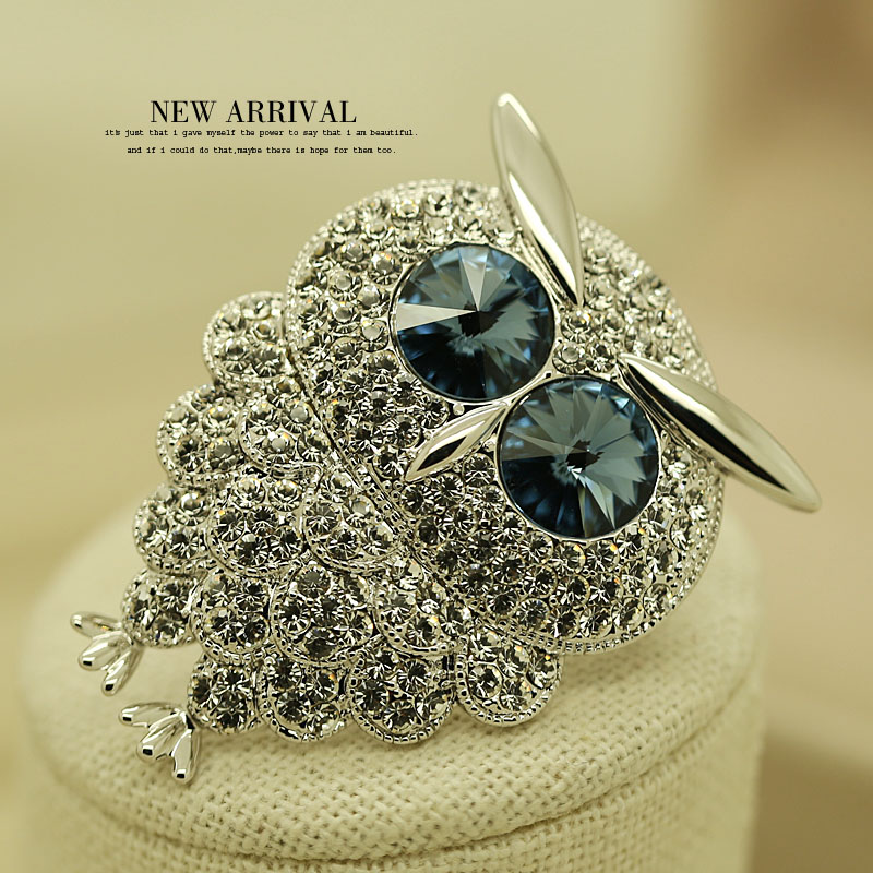 xz485猫头鹰奥地利女丝合成水晶