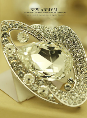 XZ316白色奥地利合成水晶胸针女高档气质胸花别针西装配饰潮新