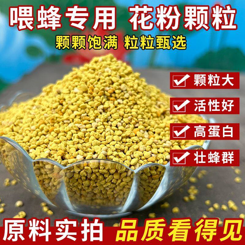 油菜花粉喂蜂纯天然正品养蜂包邮中蜂专用杂花粉颗粒蜂粮蜜蜂饲料