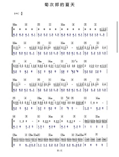 纯音乐菊次郎的夏天钢琴简谱电子版零基础学钢琴成人钢琴谱简