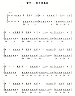 班德瑞童年钢琴简谱五线谱电子版成人零基础学钢琴流行歌曲钢琴曲