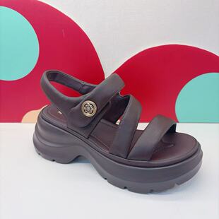 女鞋 KISSCAT接吻猫2026夏季 百搭圆头厚底休闲凉鞋 凉鞋 K76383A