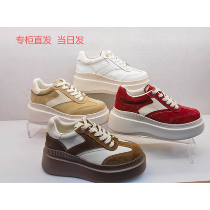 接吻猫专柜正品2025新款厚底小白鞋休闲板鞋运动鞋单鞋KA64214-51