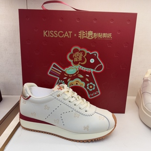 复古K75162A 内增高休闲鞋 摩卡德训鞋 KISSCAT接吻猫26春