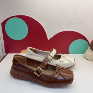 KISSCAT接吻猫玛丽珍26新舒适平底鞋方头增高芭蕾舞K76280a-10