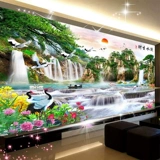 2021 Новая живопись с бриллиантами, полная бриллиантов, гостиная вода, богатство, вышитая бриллиантовая пейзажа Пейзаж 5D Diamond Embroidery