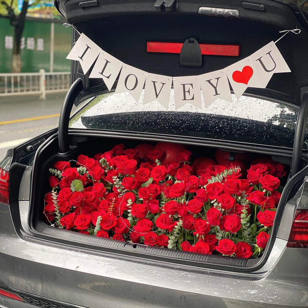 全国后备箱花束布置鲜花速递同城