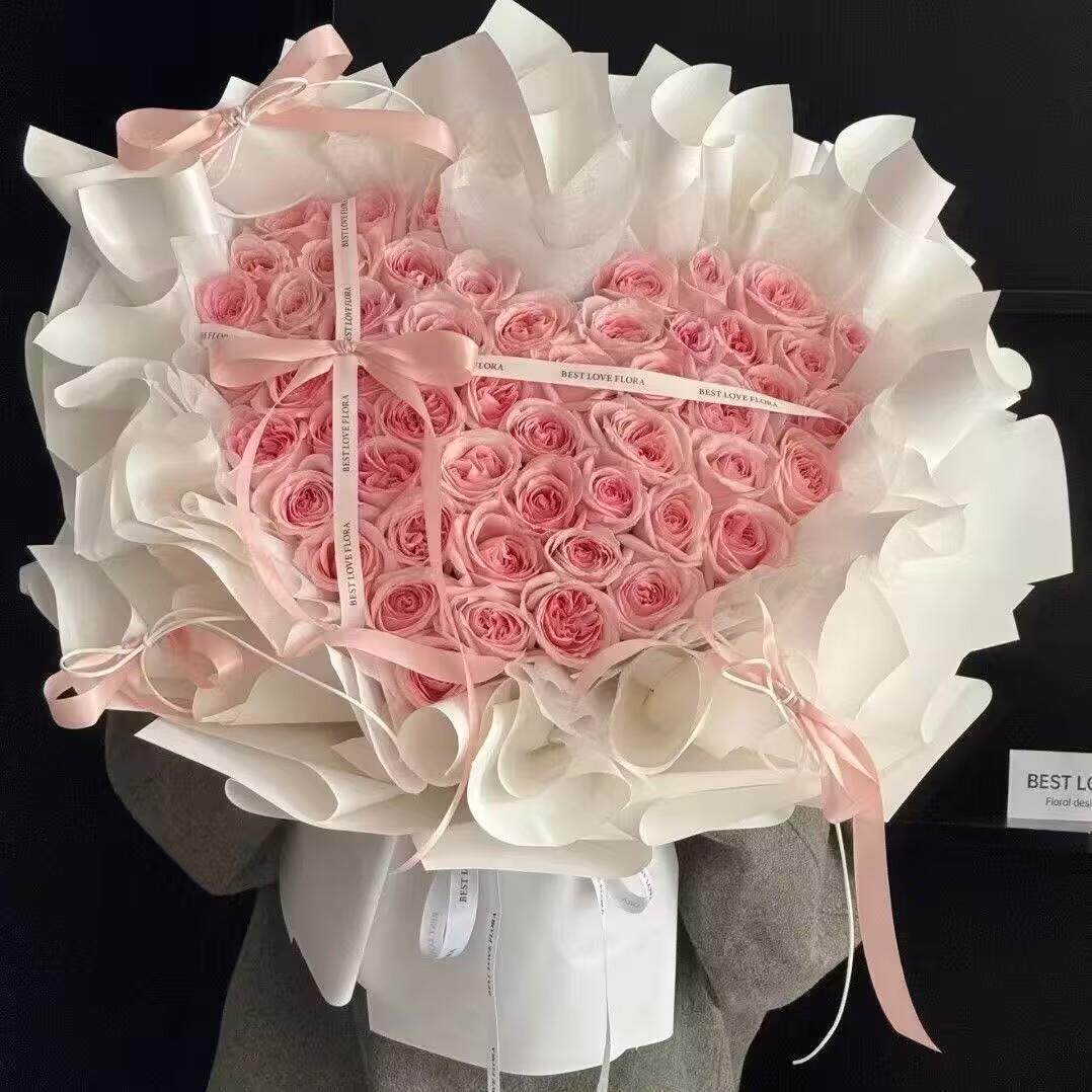 99朵粉玫瑰花束鲜花速递同城