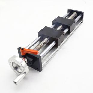 滑台模组正反牙滚珠丝杠双向双滑块精密激光刻度手轮手动直线导轨