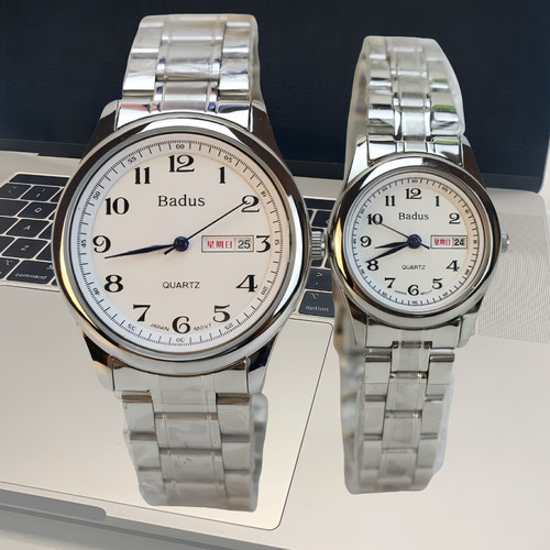 批发B8005手表日本双历机芯 防水数字表 不锈钢表带男女表 老人表