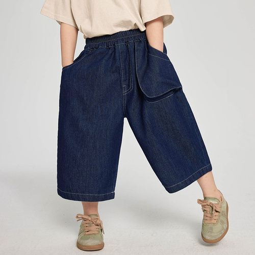 畅果童装男童七分裤夏装儿童薄款牛仔裤中小童韩版宽松休闲裤批发