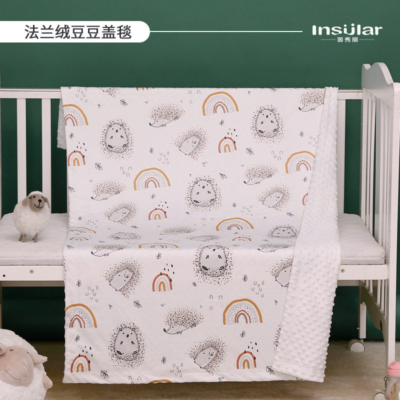 春秋法兰绒豆豆毯跨境外贸婴儿盖毯儿童安抚抱被抱毯夏季空调毯子,婴童用品,婴童抱被/抱毯,淘宝优惠券,粉丝福利购,淘宝优惠卷