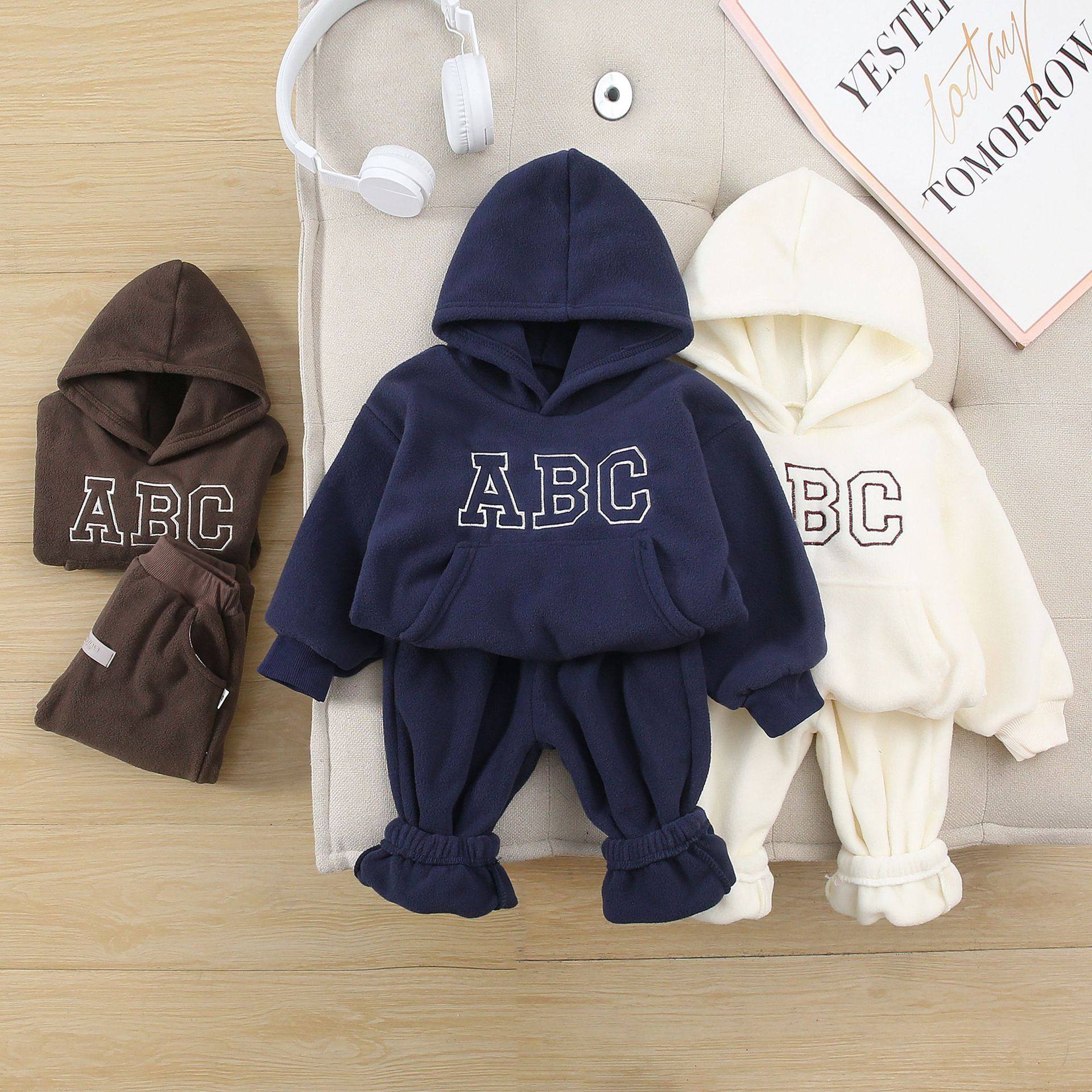 男童秋冬摇粒绒连帽卫衣套装2025新款洋气宝宝衣服冬季儿童服装潮,童装/婴儿装/亲子装,儿童运动套装,淘宝优惠券,粉丝福利购,淘宝优惠卷