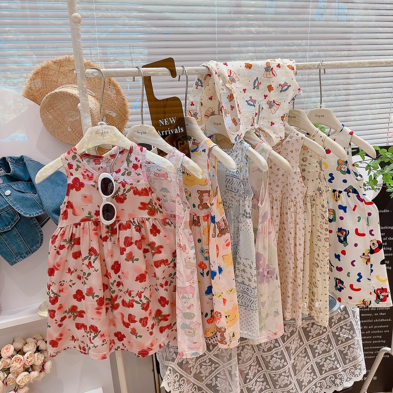 女童睡裙夏季儿童洋气碎花公主裙薄款宝宝无袖背心裙女孩可爱裙子,童装/婴儿装/亲子装,家居裙/睡裙,淘宝优惠券,粉丝福利购,淘宝优惠卷