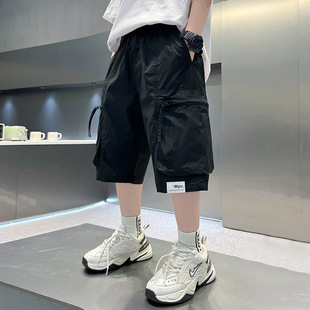 男童短裤夏季韩版2026新款中大儿童酷帅中裤工装裤子男孩五分裤潮