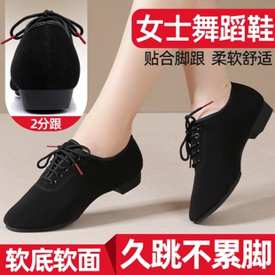 女士平跟舞蹈广场舞鞋拉丁舞鞋不累脚跳舞鞋形体鞋软底防滑舞蹈鞋