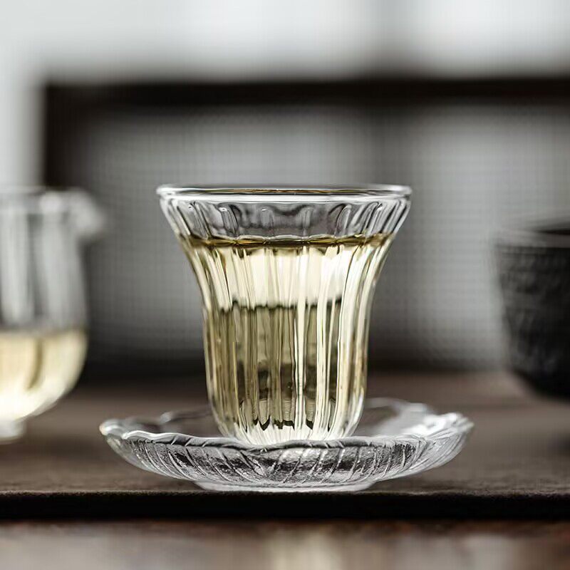 耐高温玻璃品茗杯小茶杯酒杯套组图片