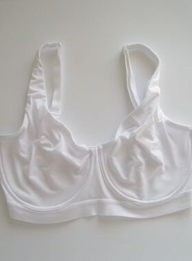 欧美单~白色超薄有钢圈大码文胸内衣75E80CD85D90D大胸显小