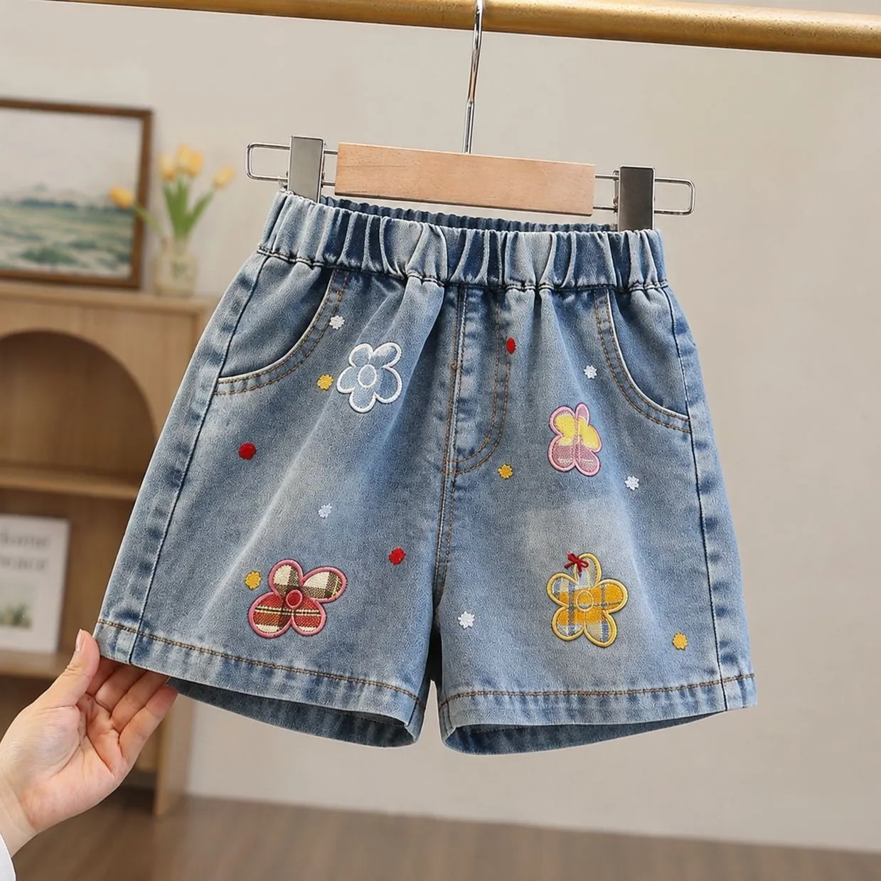 女童牛仔短裤夏季外穿裤子女孩夏裤子