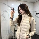 立领背心内搭休闲百搭白鸭绒无袖 2025新款 叠穿羽绒马甲薄款 女坎肩