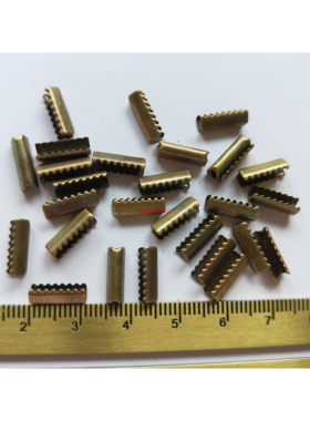 2MM马仔扣铜扣铁扣古铜色2*11MM卡扣子连接扣头绳金属连接扣马仔