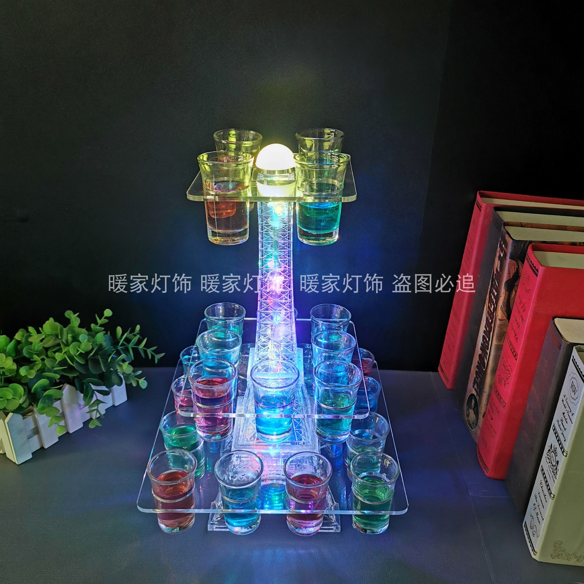 亚克力酒吧发光LED杯架