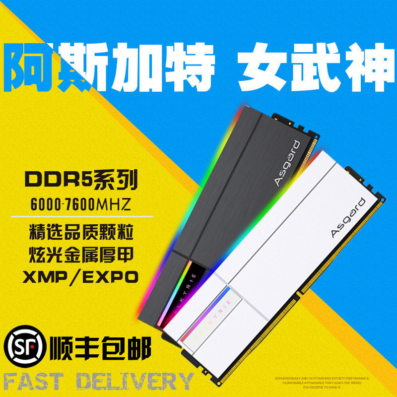 阿斯加特女武神二代 32g(16gx2) ddr5 6000 6800 台式机内存条