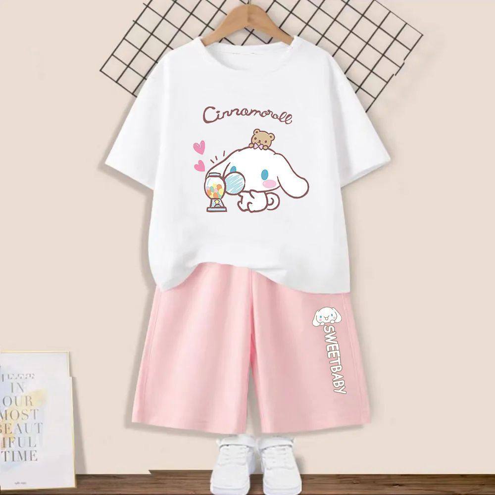 2025女童夏装两件套玉桂狗中大童短裤夏天外穿短袖衫可爱洋气套装,童装/婴儿装/亲子装,套装,淘宝优惠券,粉丝福利购,淘宝优惠卷