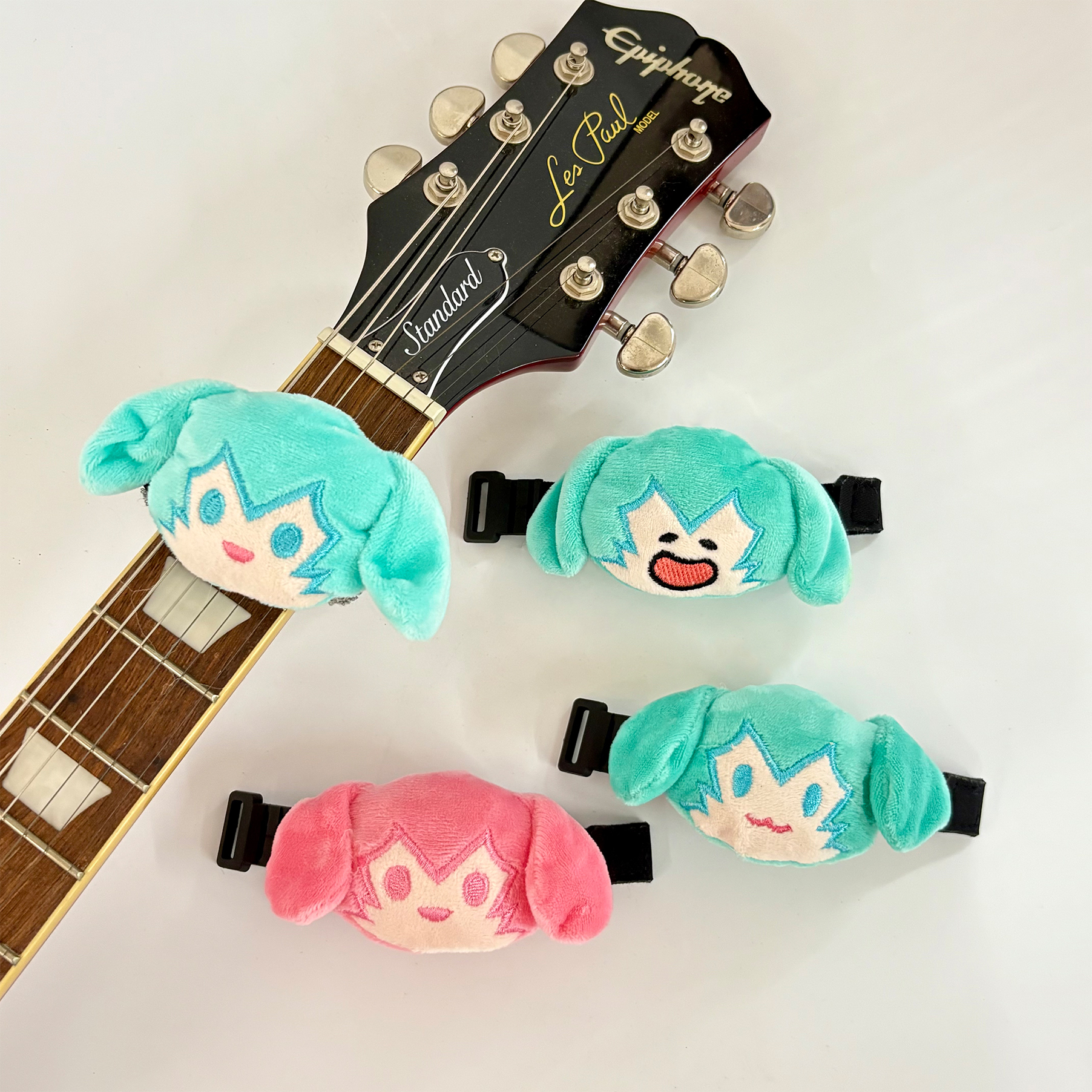 卡通Q版初音束音带琴头闷音带电吉他贝斯护弦制音带弱音夹束带