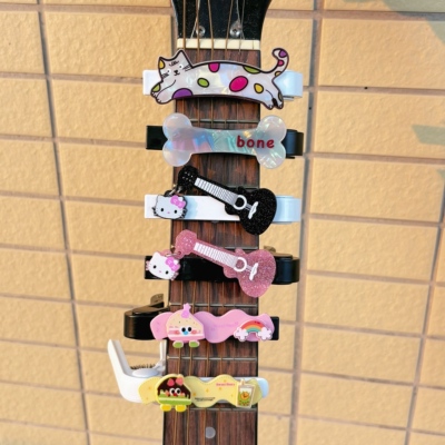 民谣吉他变调夹电木吉他尤克里里变音夹调音器卡通金属变调夹