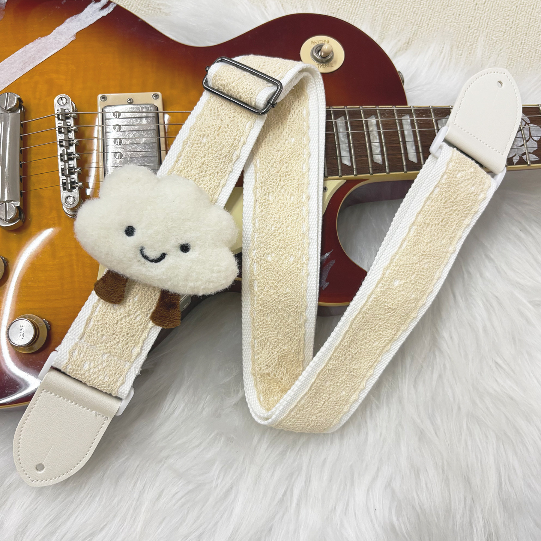 甜美可爱吉他背带肩带 日系背带二次元尤克里里贝斯电吉他背带