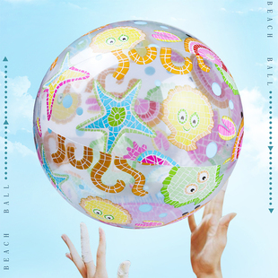 INTEX新款贝壳充气球戏水球儿童游泳沙滩水上玩具大号海手球排球