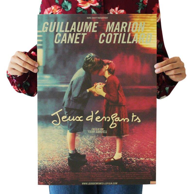 两小无猜 复古怀旧经典电影海报牛皮纸画装饰画芯酒吧装饰挂画