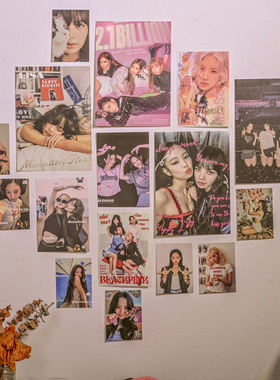 Blackpink小海报ins墙贴韩国女团组合周边明星卧室学生寝室装饰画