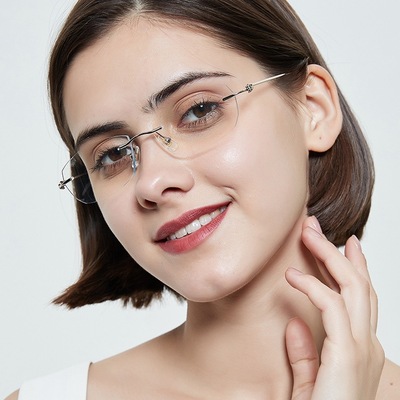 【EVERLANE】无框切边小脸近视眼镜女款防辐射眼镜可配度数