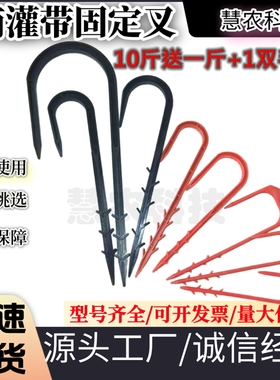 滴灌带卡子微喷带固定防风叉蔬菜大棚喷灌水带压管叉滴灌管固定器