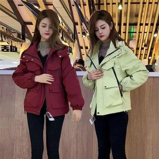 设计感连帽棉服保暖棉衣 新款 韩版 宽松冲锋衣夹棉外套女2025秋冬季